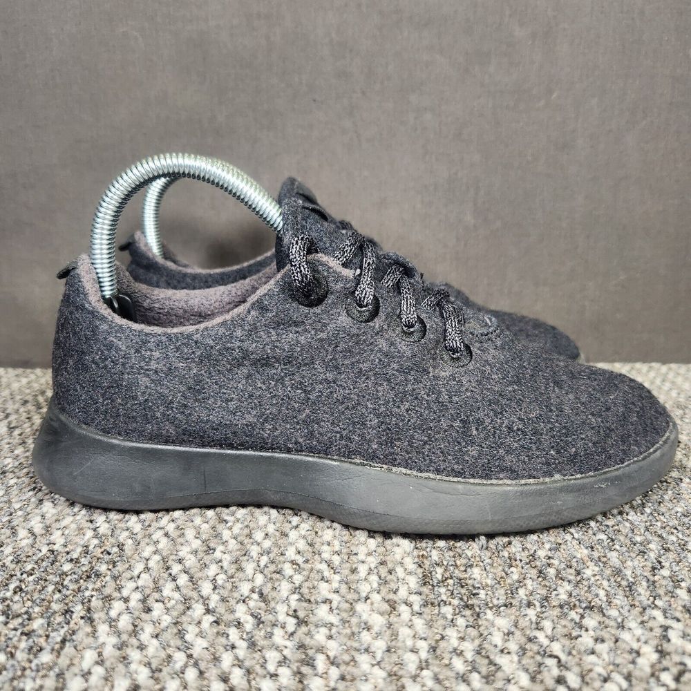 Allbirds Wool Runners Womens 8 Black Gray Sneakers Athletic Classic Casual Shoes